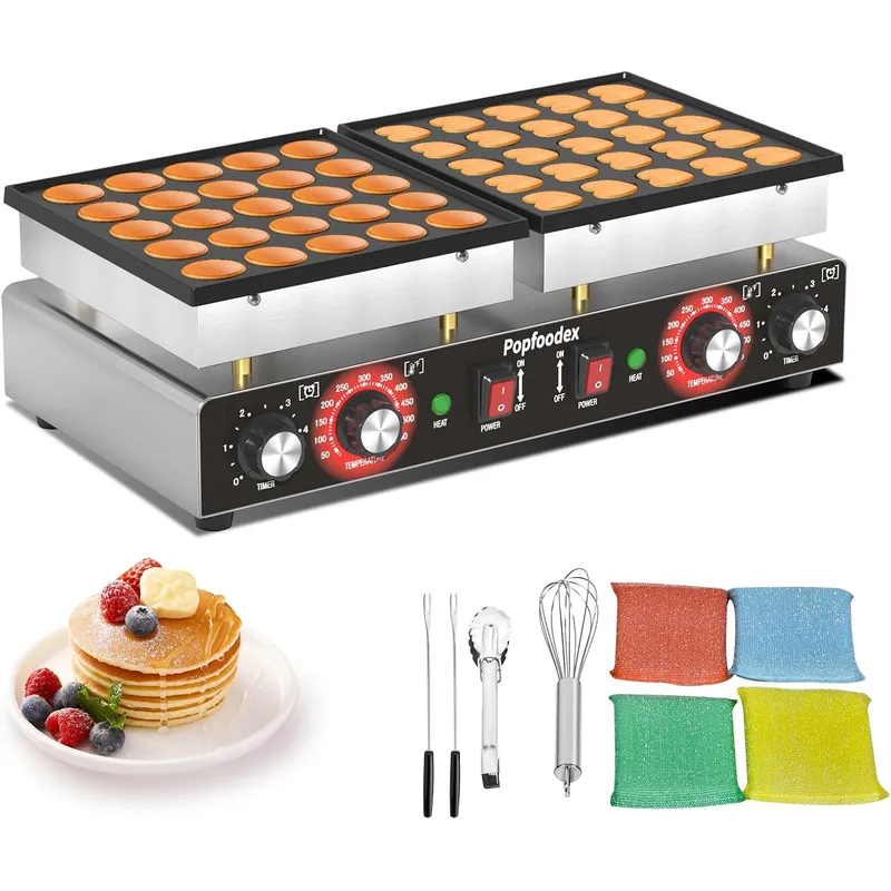 Mini Pancake Griddle - 110V Mini Pancake Maker 50PCS Commercial