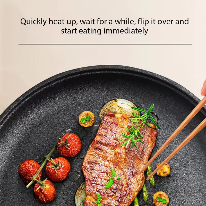Heavy-Duty Cast Iron Fry Pan w - Mini Pancake Griddle 评论和价格