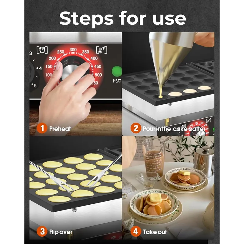 110V Mini Pancake Maker 50PCS  - Mini Pancake Griddle 评论和价格